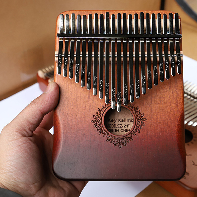 Musical Instrument Balalaika - 21 Key Mahogany Kalimba 17 Key