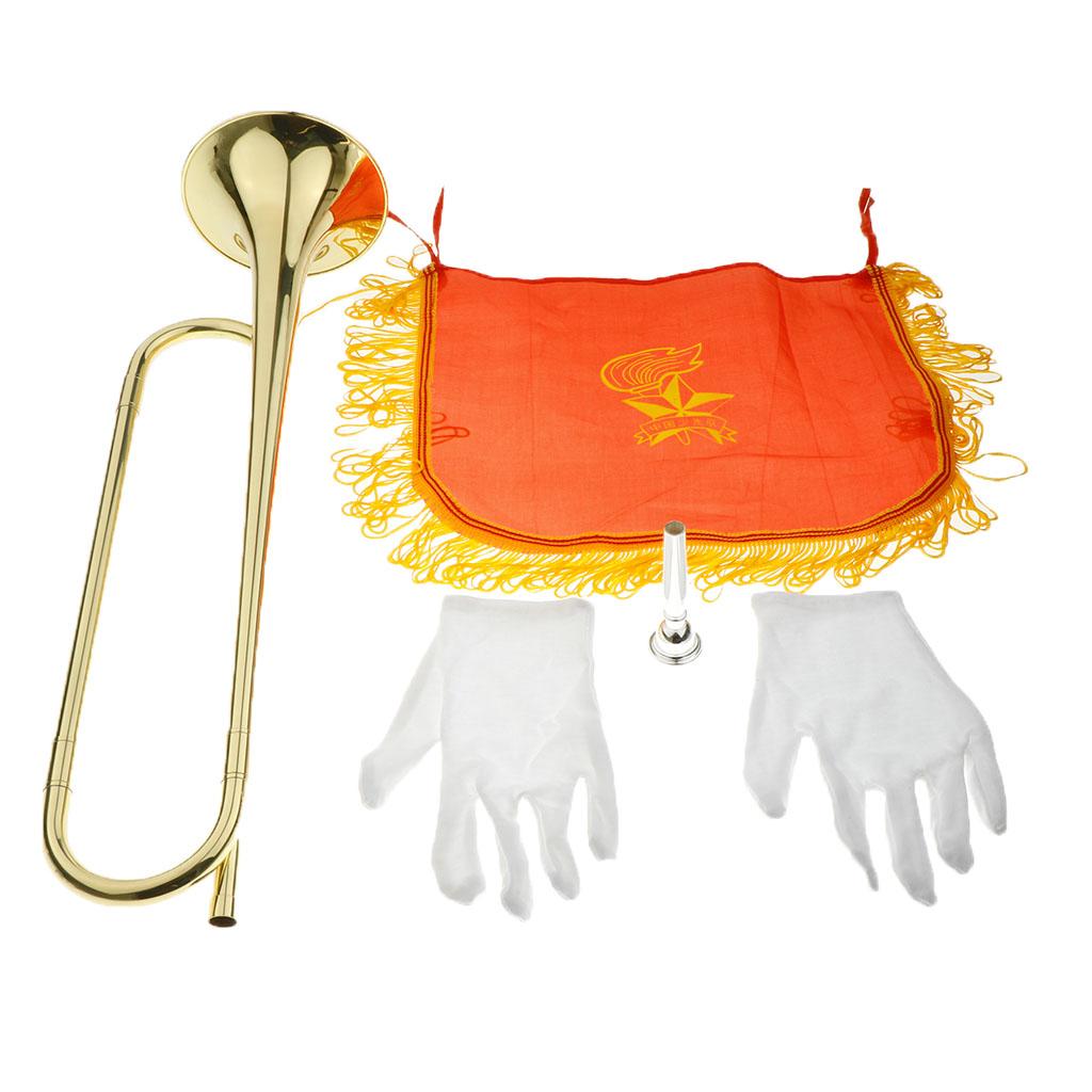 Kids Trumpet Brass Golden Bugl - Musical Instrument Horn recension och pris