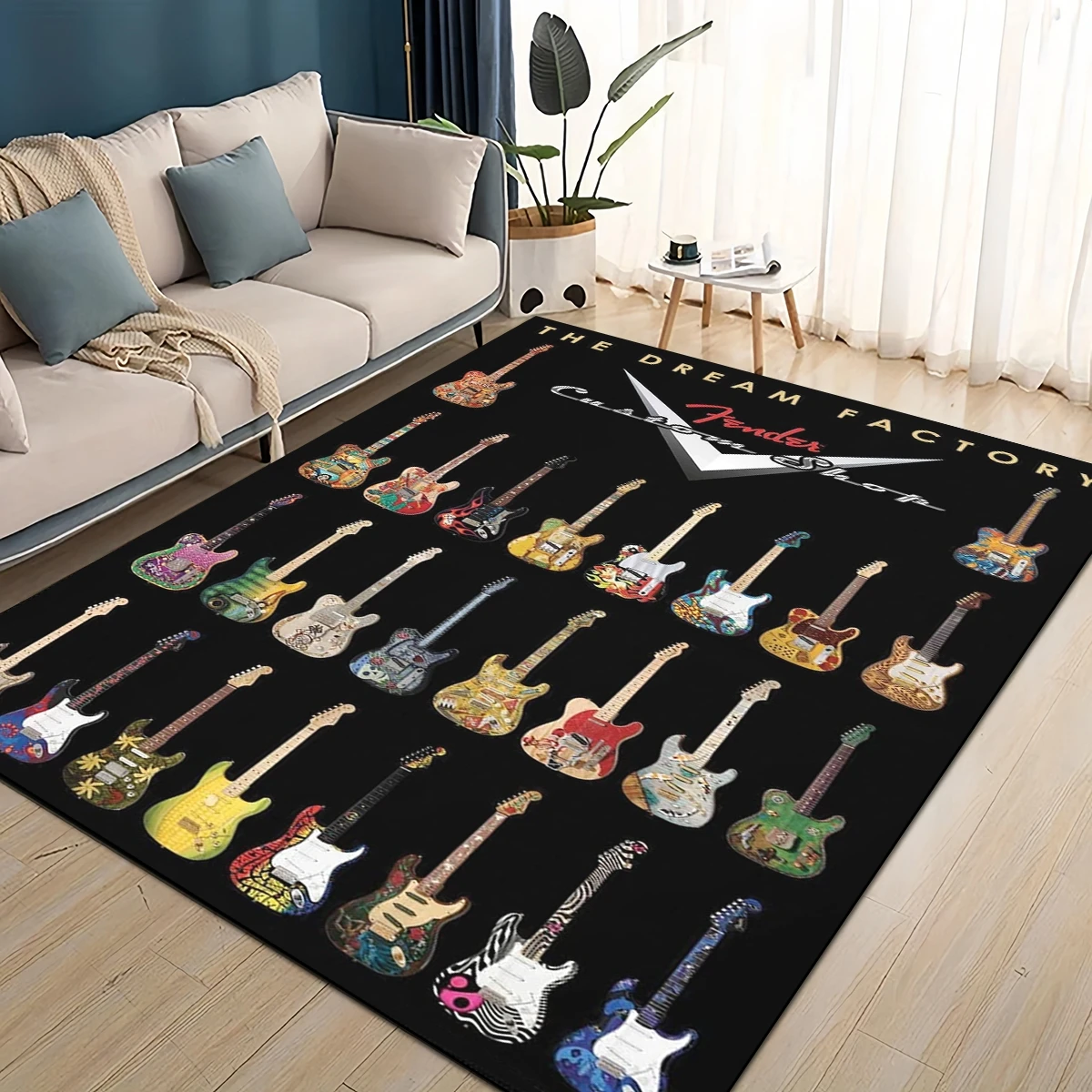 3D Retro Fender logo Guitar In - Musical Instrument Logo recension och pris