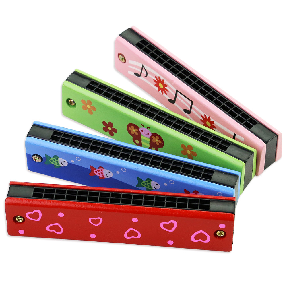 Children's Harmonica, Wooden M - Musical Instrument That You Blow Into recension och pris