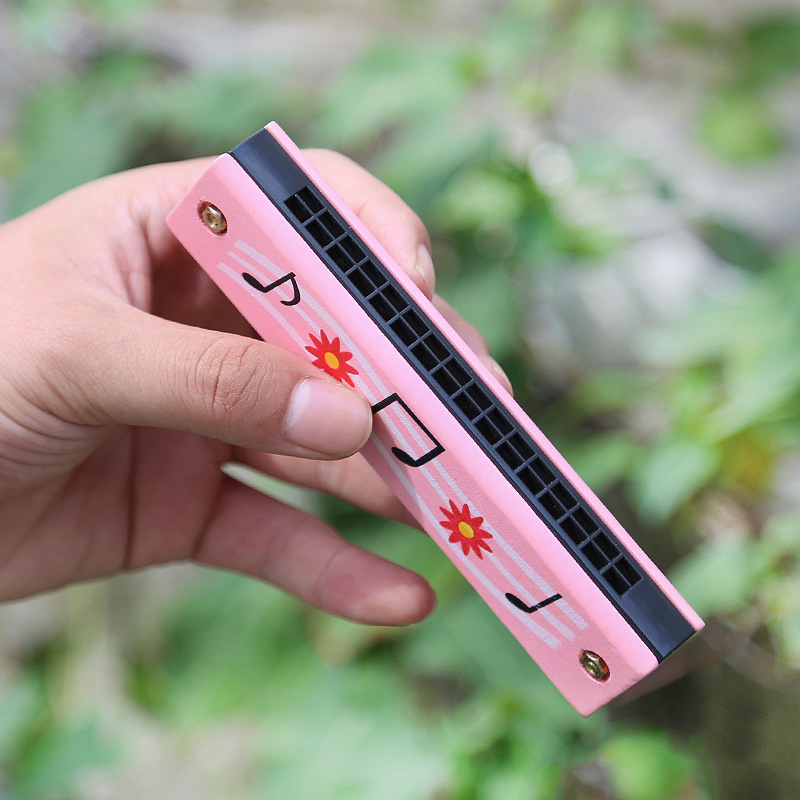 Children's Harmonica, Wooden M - Musical Instrument That You Blow Into recension och pris