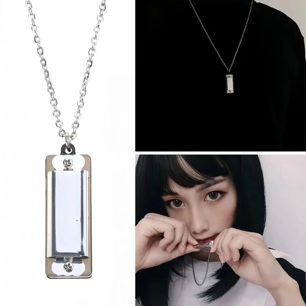 Mini Harmonica Necklace Men an - Musical Instrument That You Blow Into recension och pris