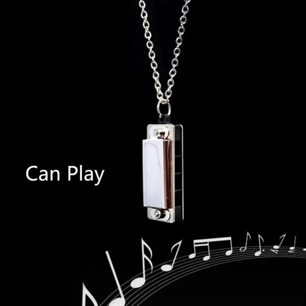 Mini Harmonica Necklace Men an - Musical Instrument That You Blow Into recension och pris